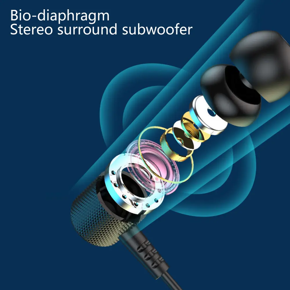 Wireless Headphones Bluetooth 5.0 Neckband Earphones Hifi Stereo Sports Headset Waterproof Magnetic Earbuds for Smartphone