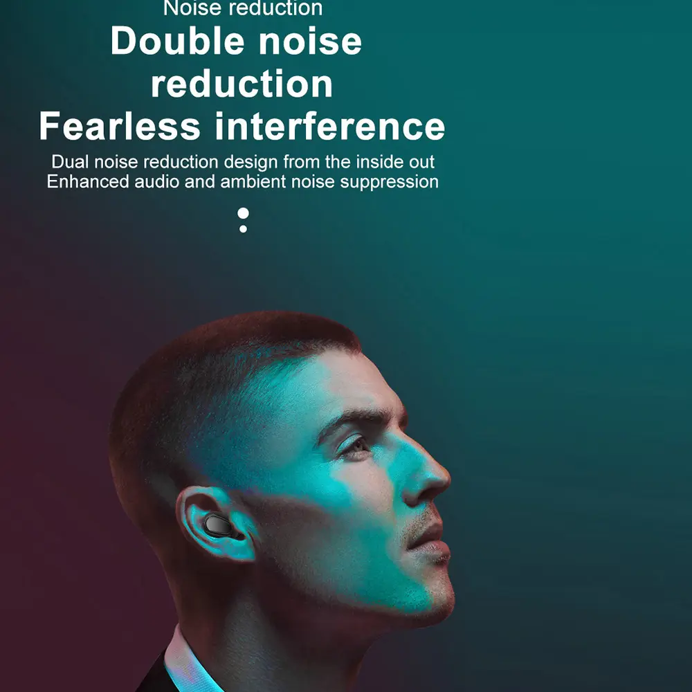 L21 TWS Wireless Bluetooth 5.0 Headphones Waterproof Stereo In-Ear Sports Headsets Music Earphones Stereo Sound Noise Conceling