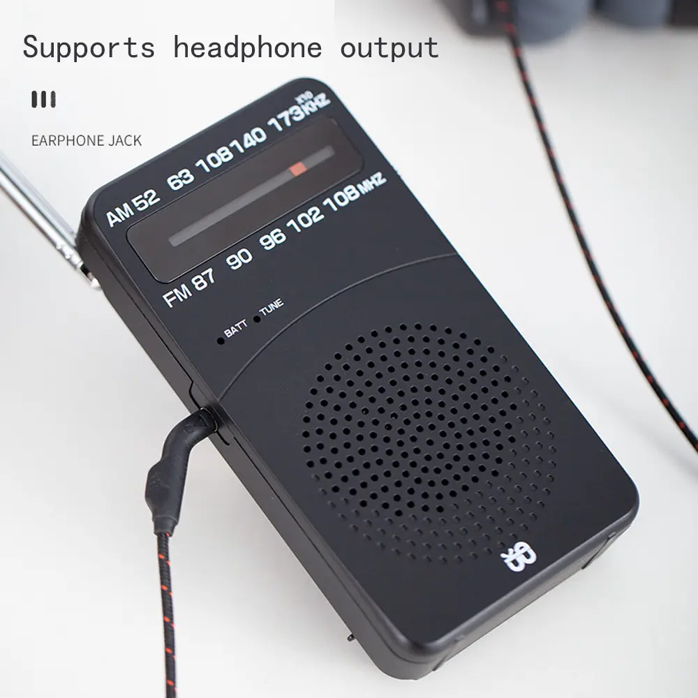 Portable Mini Radio FM/AM Digital Tuning Radio Receiver FM 87-108MHz MP3 Music Player Pocket Radios for AA batteries