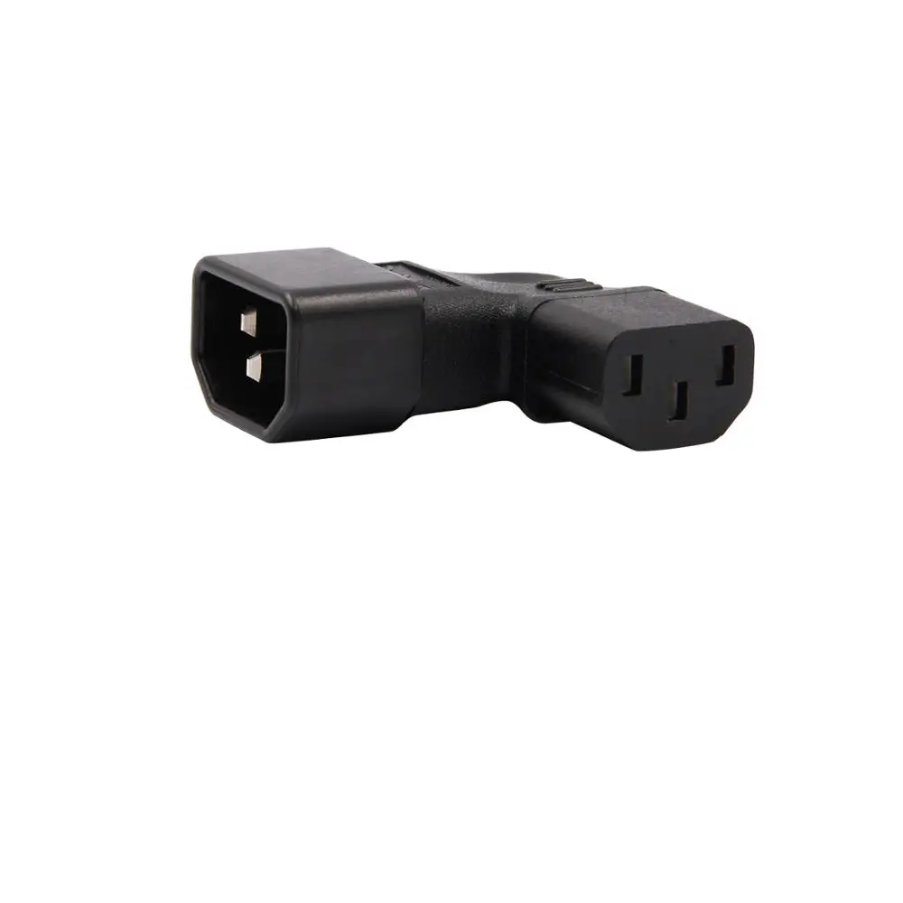 C14 to C13 PDU Left  Angle C13 Angle Converter Angle Extension Cable Power Cables Male to Female AC Power Cord 10A 250V