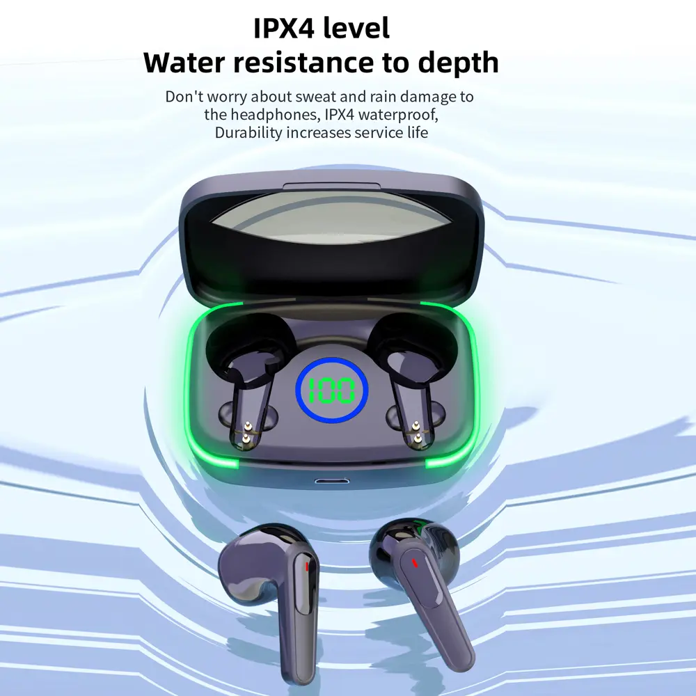 M80 Bluetooth Earphones 5.3 TWS Wireless Headphones with LED Display Stereo Headset Touch Control Earbuds Noise Reduction