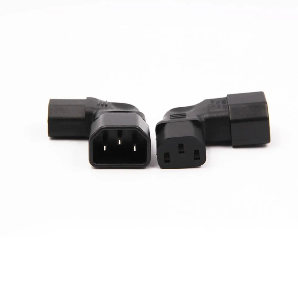 C14 to C13 PDU Left  Angle C13 Angle Converter Angle Extension Cable Power Cables Male to Female AC Power Cord 10A 250V