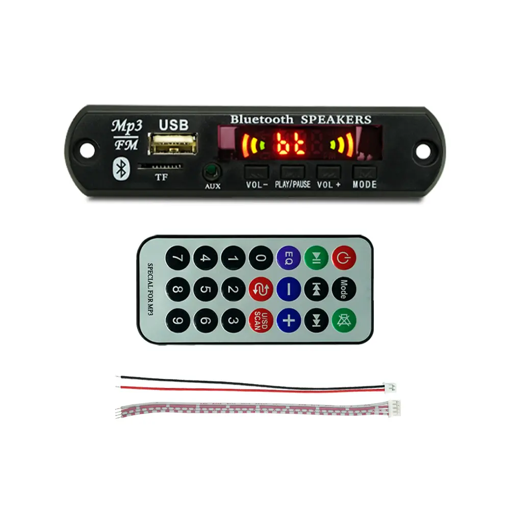 New Bluetooth 5.0 MP3 Player Decoder Board FM Radio TF USB 3.5 mm AUX Module Music Receiver Car Kit Audio Amplifier Board