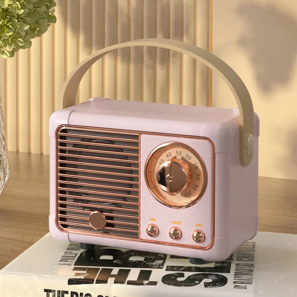 Portable Retro Bluetooth Speaker Classical Hifi Stereo Wireless Speaker 360 Sound Mp3 Music Player Support TF Card U disk