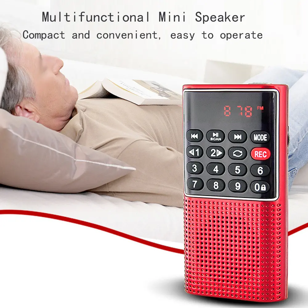Pocket FM Radio Walkman Radios with Recorder Handheld MP3 Rechargeable Battery For Walkman Go Hiking Support TF Card