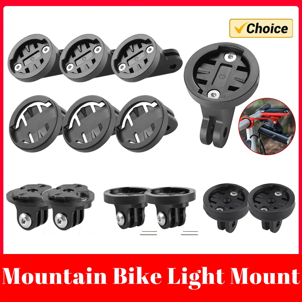 Adjustable Angle Bicycle Computer Bracket Mountain Bike Computer Mount for Gopro Connecting Seat for Garmin Camera Fixing Base