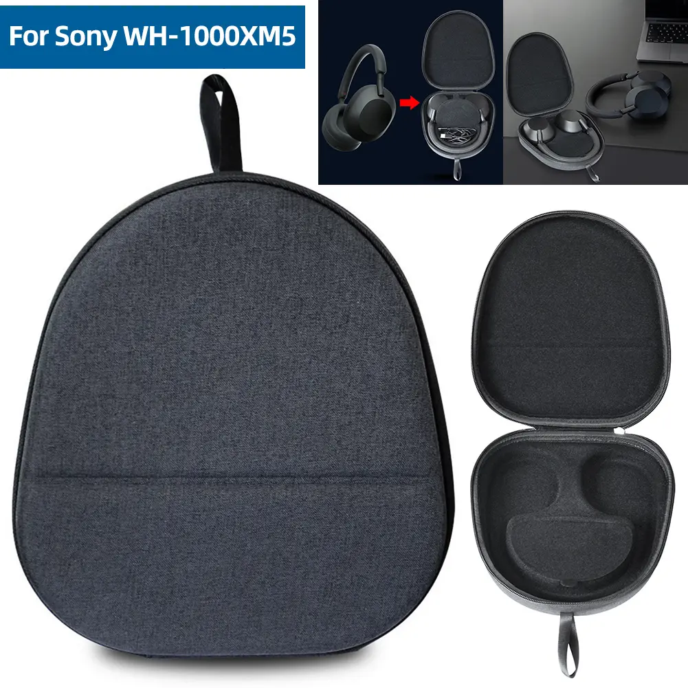 Hard Carrying Case Shockproof Portable Storage Box Bag EVA Anti-Scratch Protective Hard Case for Sony WH-1000XM5 Headphone