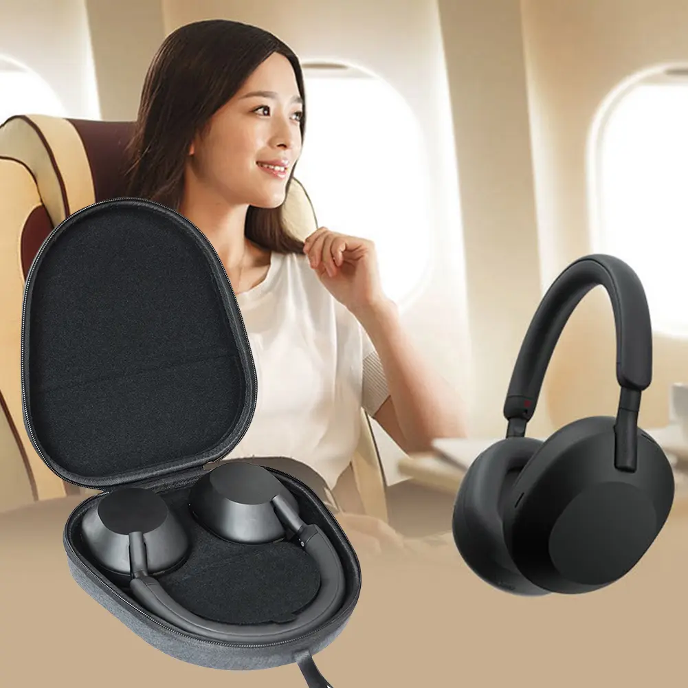 Hard Carrying Case Shockproof Portable Storage Box Bag EVA Anti-Scratch Protective Hard Case for Sony WH-1000XM5 Headphone