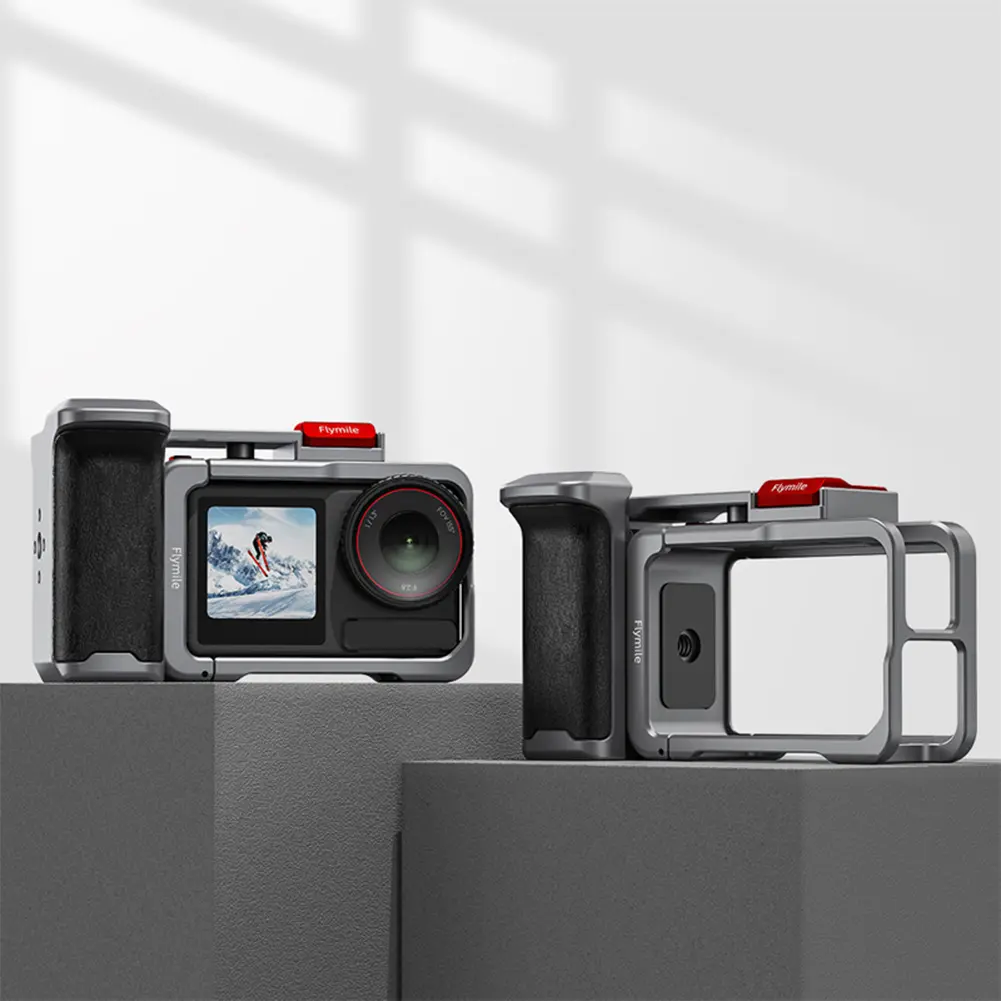 Aluminium Alloy Metal Frame Protective Frame Housing Cold Shoe Expansion Aluminium Case Metal Cage for DJI Action 5 Pro/4/3