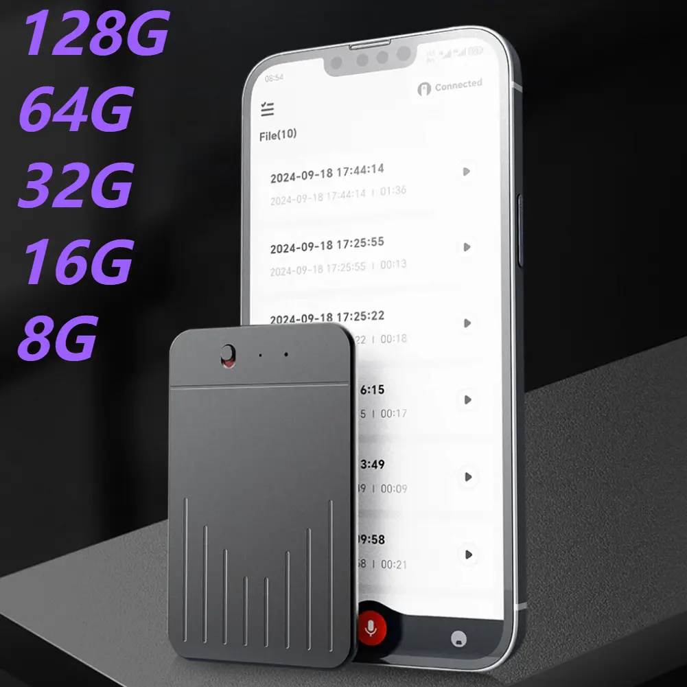 AI Voice Recorder Support 80+ Languages Voice To Text Recorder Transcribe Summary Language Translation Device for Meetings/Calls