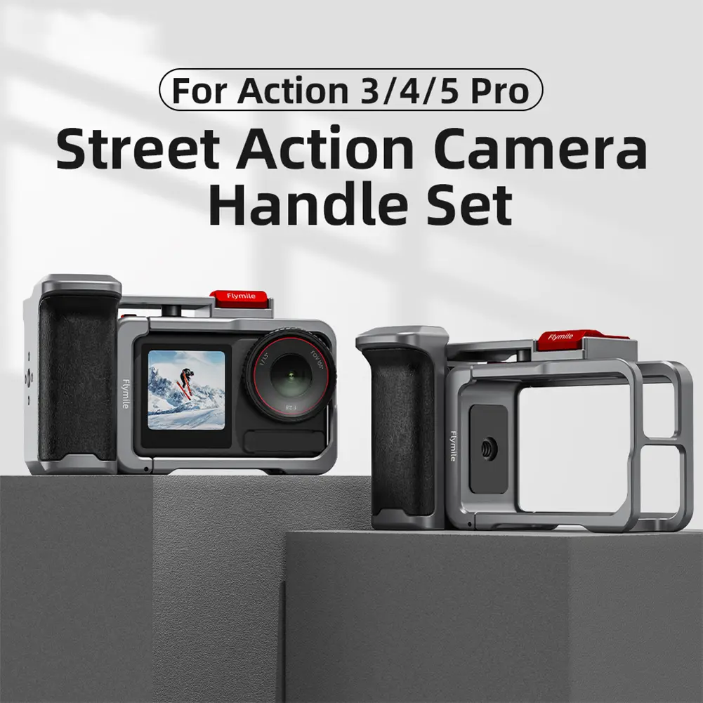 Aluminium Alloy Metal Frame Protective Frame Housing Cold Shoe Expansion Aluminium Case Metal Cage for DJI Action 5 Pro/4/3