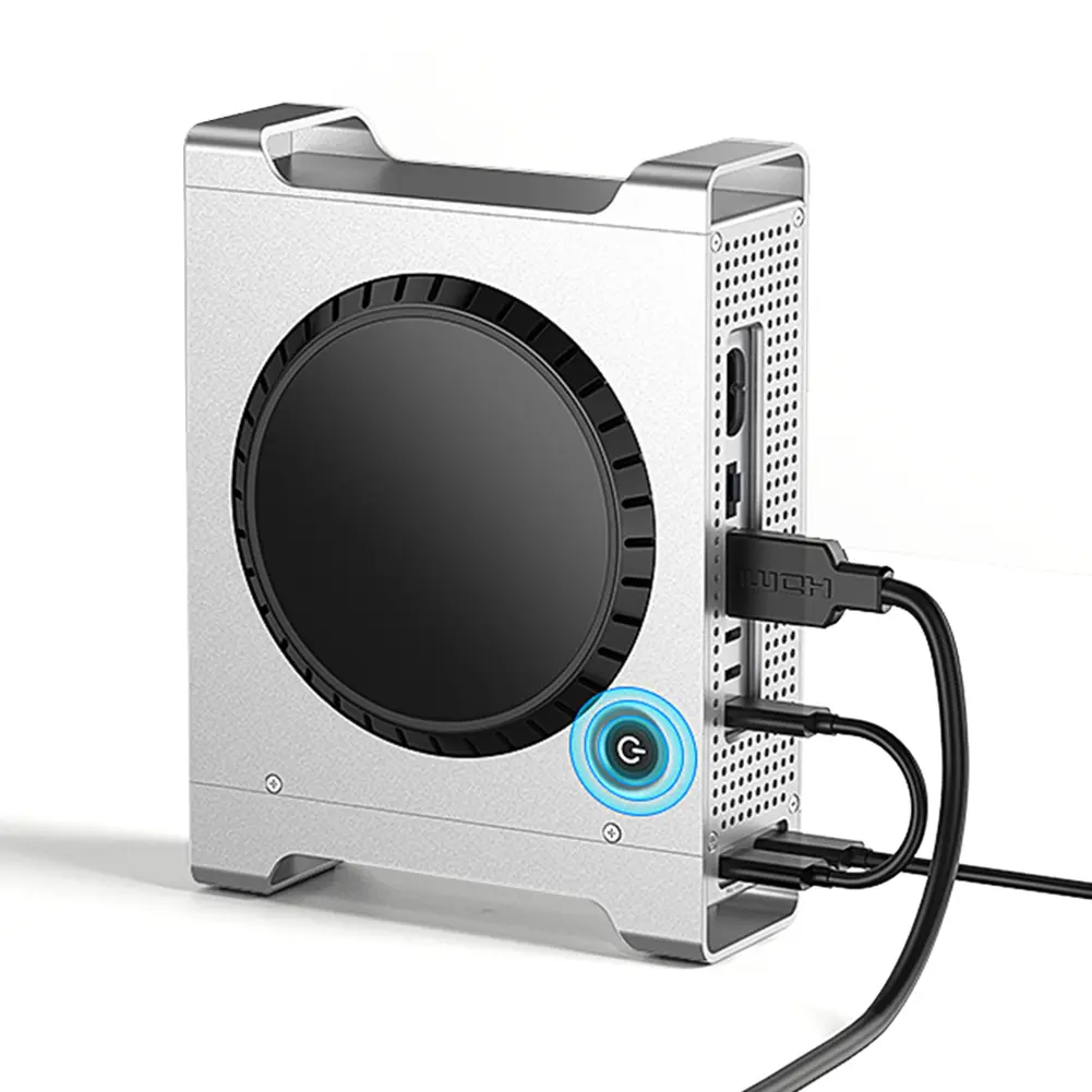 Docking Station with M.2 NVMe SSD Enclosure USB Hub with USB 3.2 10Gbps USB 2.0 SD/TF Slots for Mac Mini M4
