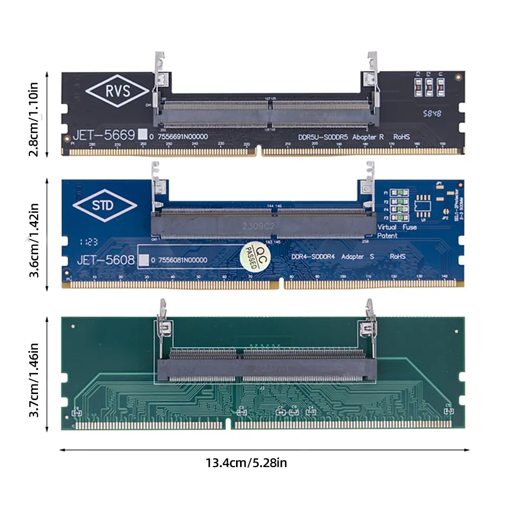 Laptop To Desktop Memory Adapter Card DDR3 DDR4 DDR5 SO-DIMM To PC DIMM Card Memory Stick