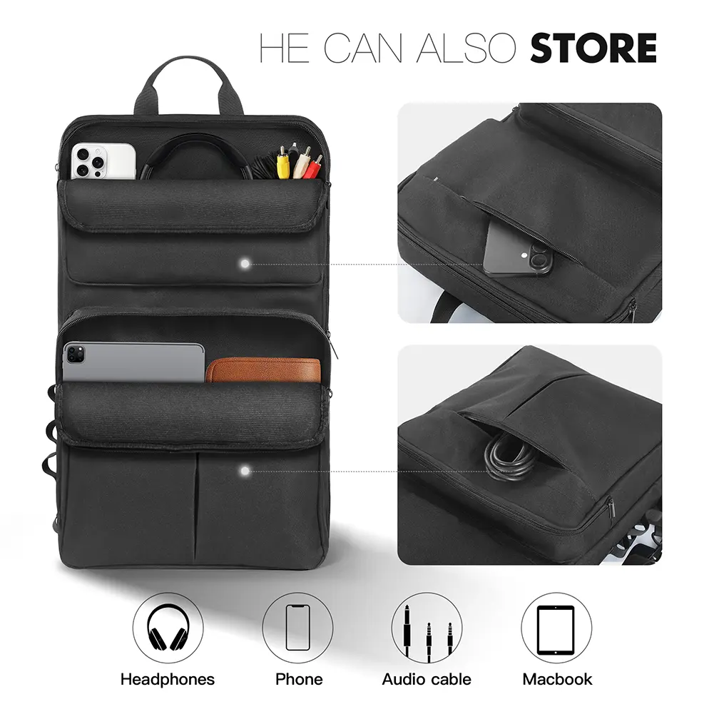 DJ Backpack for Pioneer DDJ-400 DDJ-FLX4/Roland DJ-202 DJ Controller Case Travelling Case Anti-scratch Adjustable Shoulder Strap
