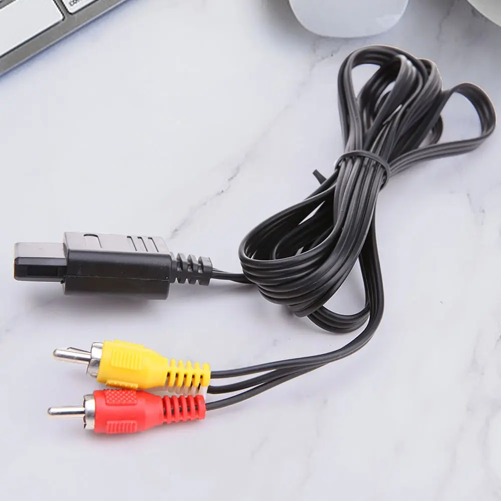1.8M AV Cable Video Cable AV Cable To RCA AV Audio Video Cable AV Audio Composite Cable for Nintendo 64/N64/GameCube/SNES/SFC