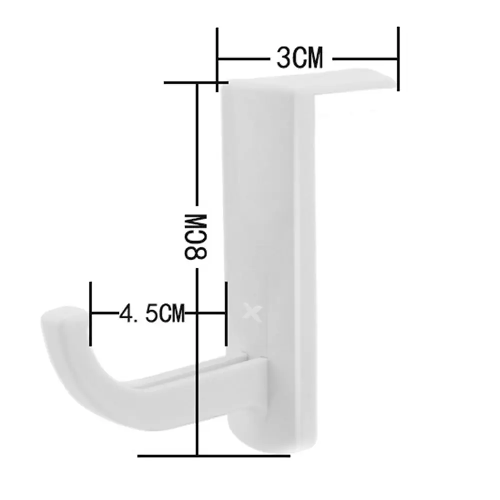 Wall Mount Headphone Hook Universal Monitor Side Headphone Hanger Stick-On Headphone Holder for Home Office Gamer