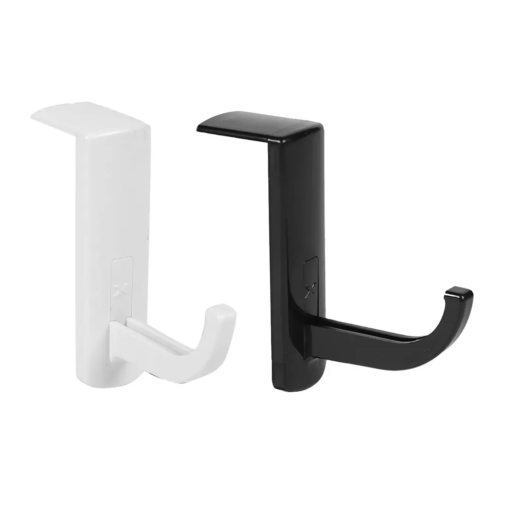 Wall Mount Headphone Hook Universal Monitor Side Headphone Hanger Stick-On Headphone Holder for Home Office Gamer