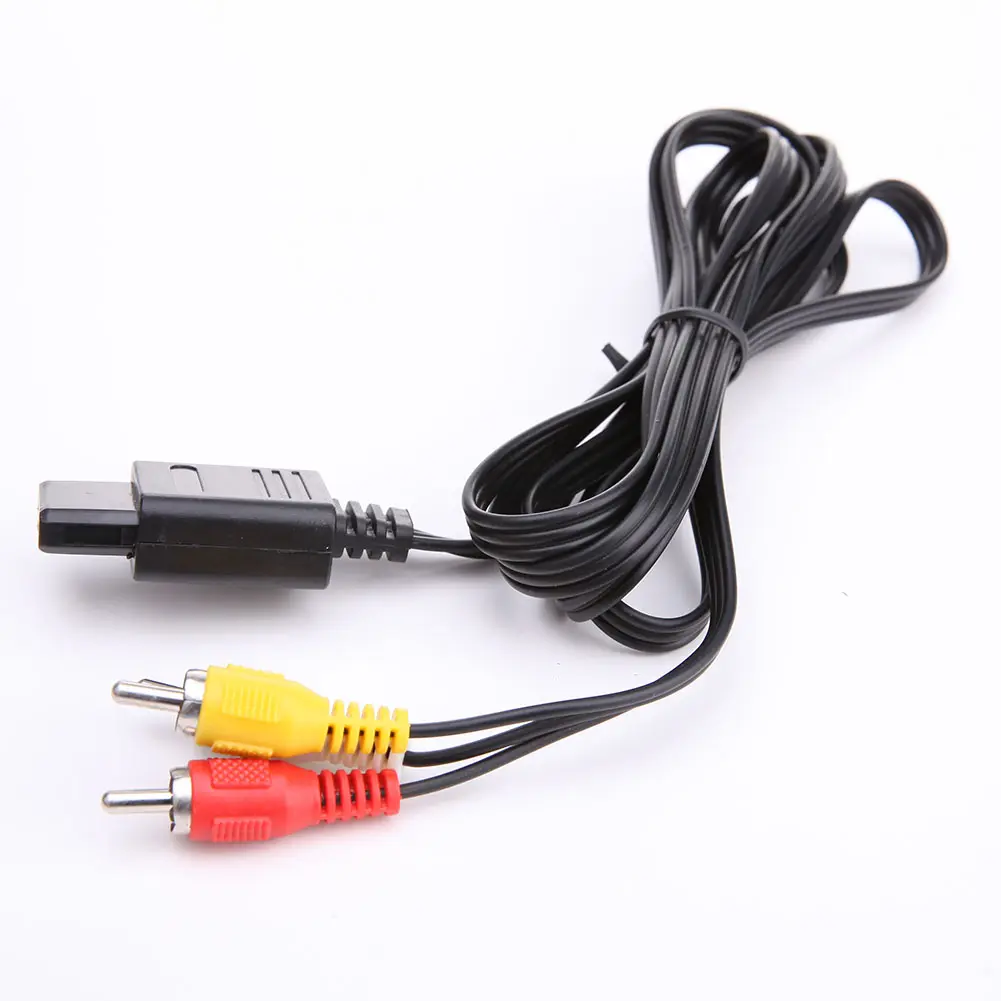 1.8M AV Cable Video Cable AV Cable To RCA AV Audio Video Cable AV Audio Composite Cable for Nintendo 64/N64/GameCube/SNES/SFC