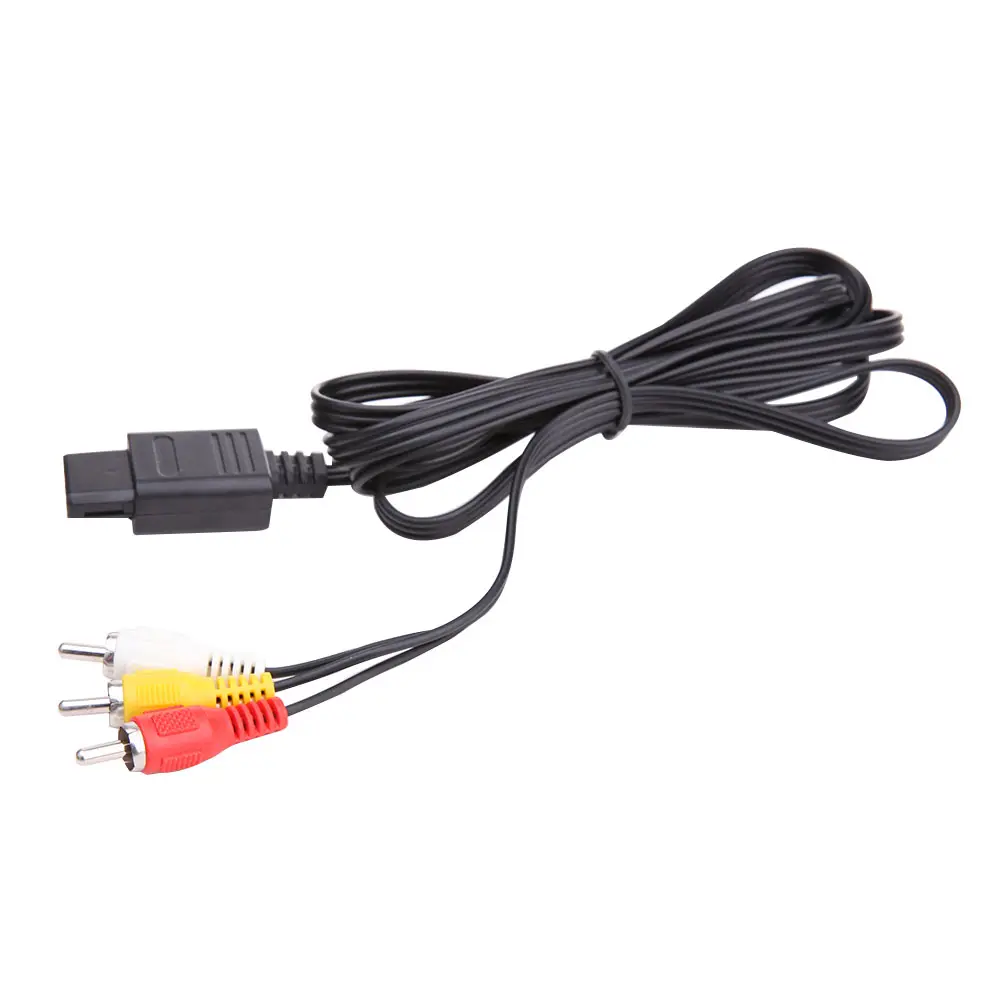 1.8M AV Cable Video Cable AV Cable To RCA AV Audio Video Cable AV Audio Composite Cable for Nintendo 64/N64/GameCube/SNES/SFC