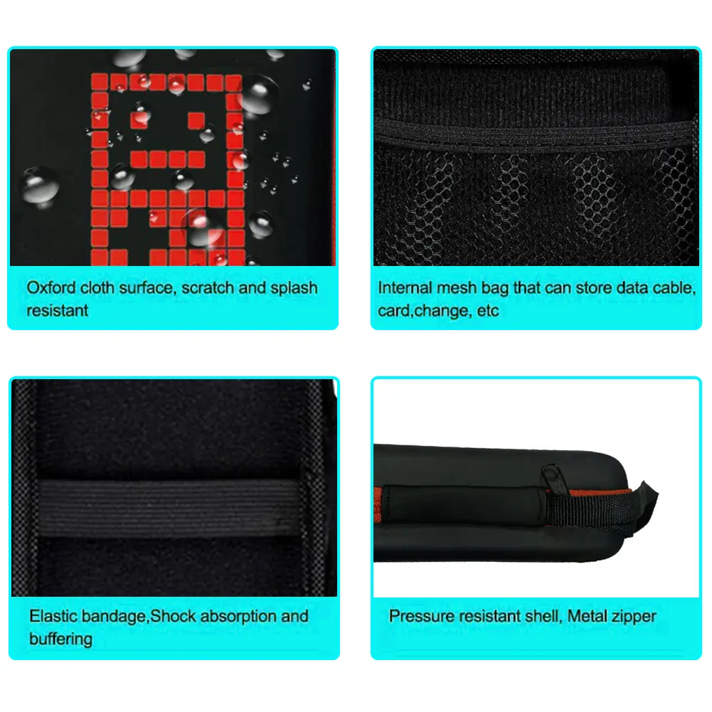 EVA Carrying Case Waterproof Multifunctional Travel Carry Bags Wear-resistant Shockproof for Miyoo Mini Plus for ANBERNIC RG35XX
