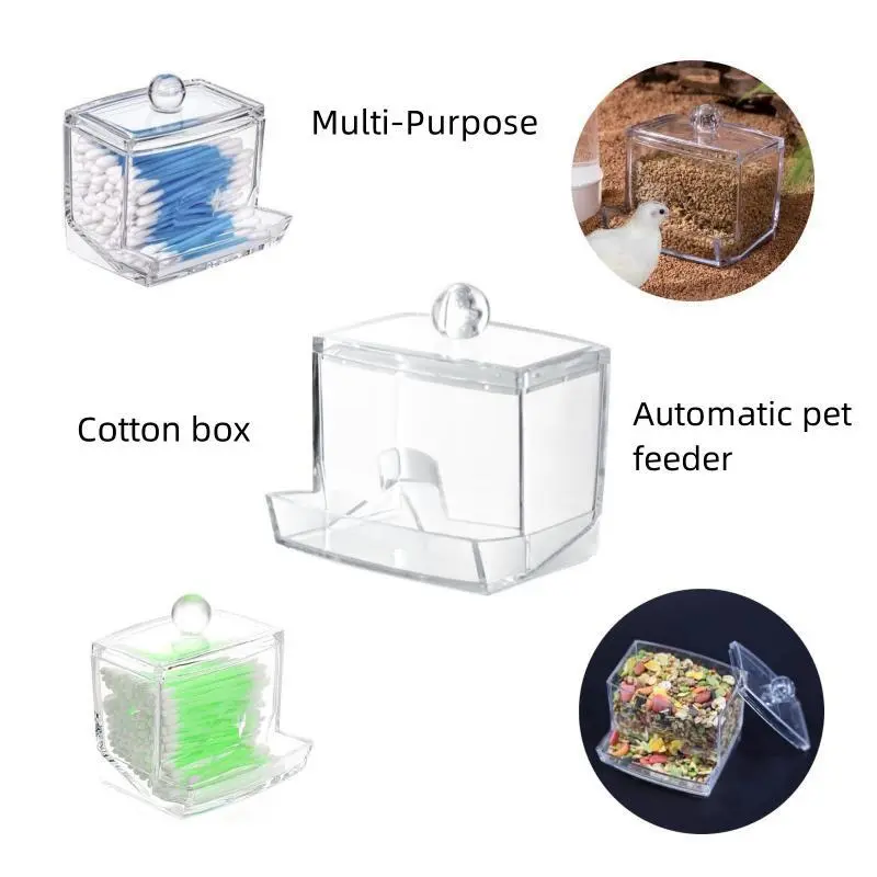 100pcs Cotton Swab Cotton Box High-grade Cotton Box Flip Cotton Puff Box Cosmetics Lipstick Storage Box Facial Wipe Storage Box
