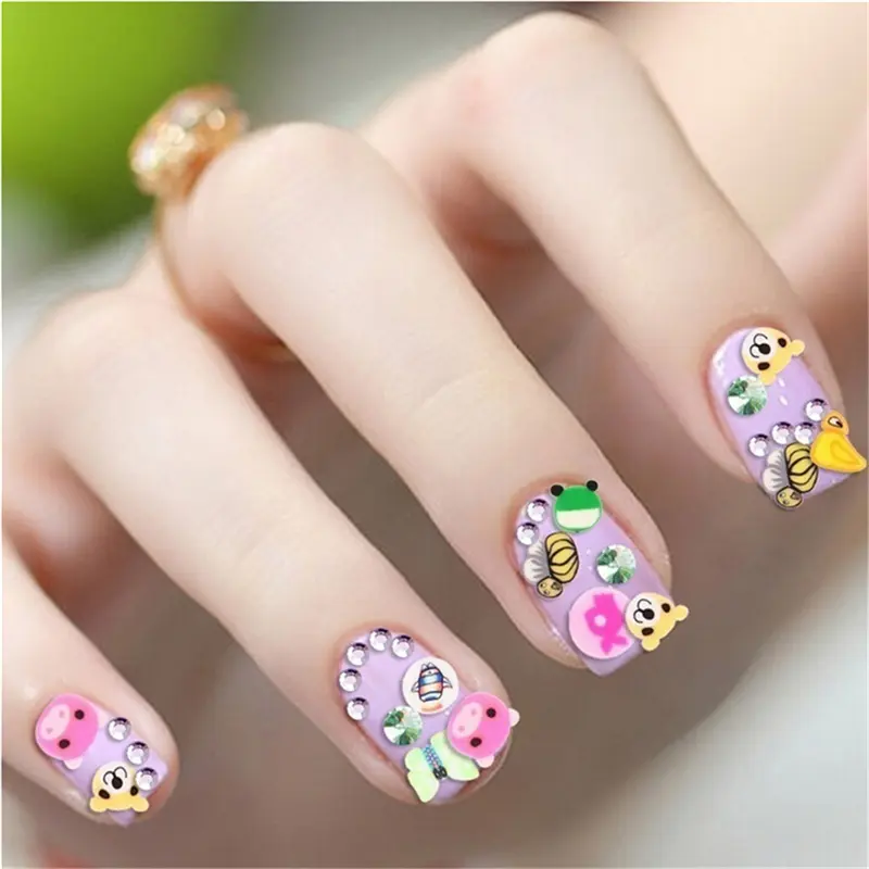 1000pcs/bag Nail Art 3d Fruit Mix Designs Tiny  Slices Polymer Clay DIY Beauty Nail Stickers Decorations