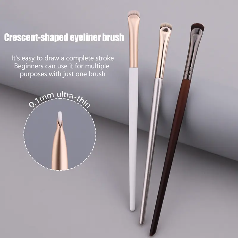 1Pcs Crescent Eyeliner Brush Draw Eyeliner Eyeband Contour Makeup Tools Upgrade half round Blade Eye liner Makeup Brush Thin