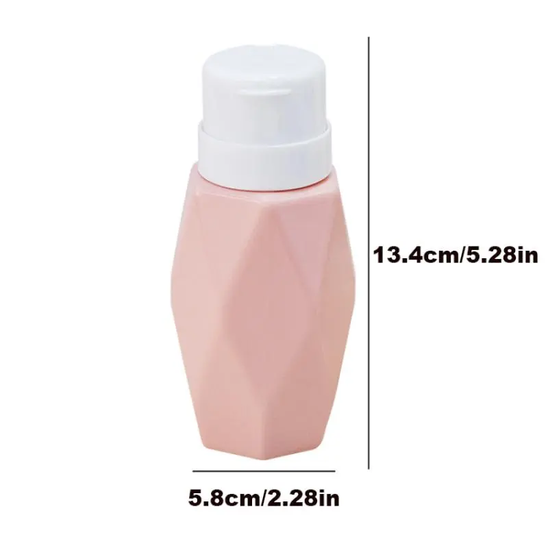 Nail Polish Press Bottle Cleaning Water Remover Rotating Lock Press Bottle Reusable Empty Bottle Portable Cleaner Manicure Salon
