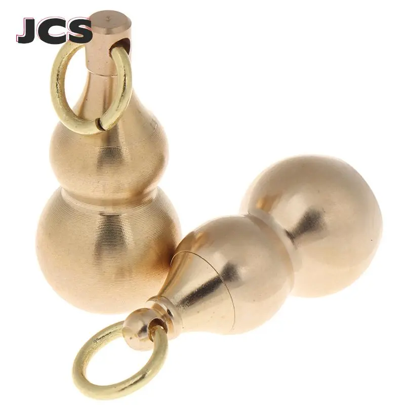 1pcs Brass Gourd Pendant Pill Box Irregular Jar Hanging Medicine Case Container Bottle Keychain