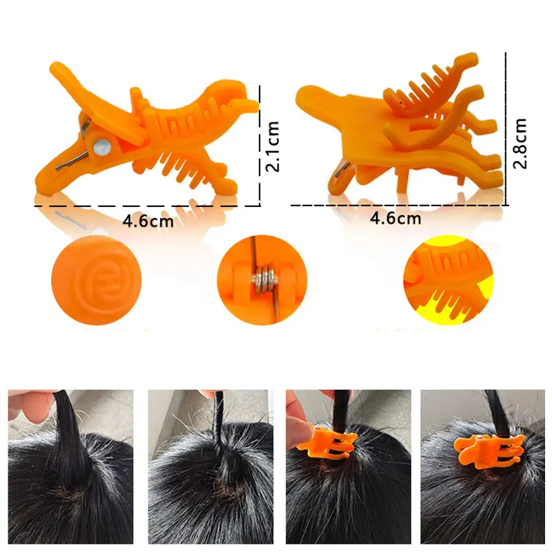 10Pcs S/L Reusable Perm Hair Clip Man Hair Curl Styling Clamps Barbershop Salon Hook Loop Hair Rollers Short Hair Perm Tool