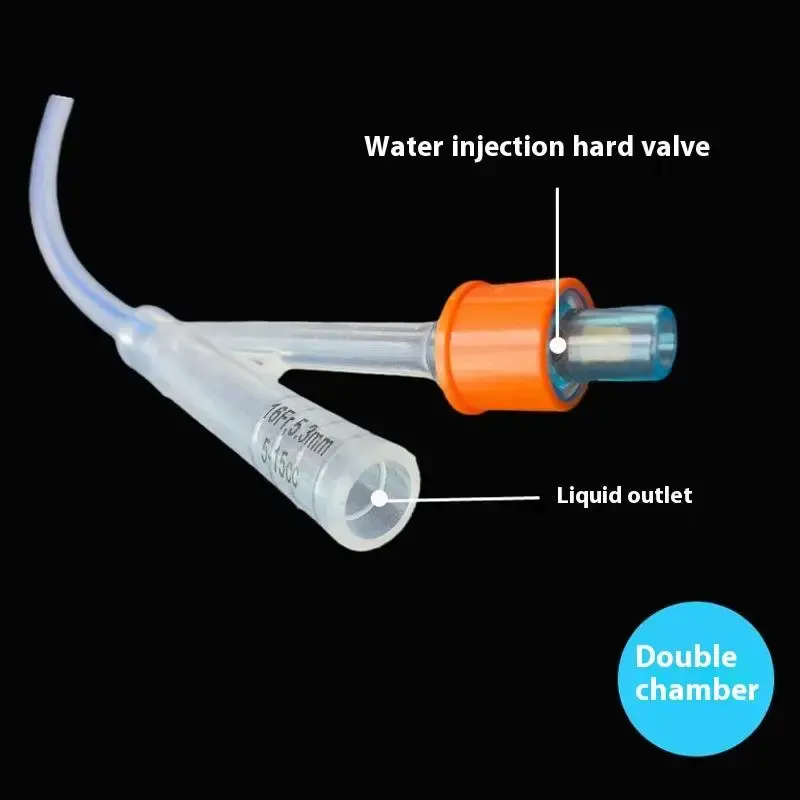 1 Piece 2 Way 3 Way Urinary Catheters Disposable Medical Silicone Foley Catheter Flushing Tube Teaching Consumables