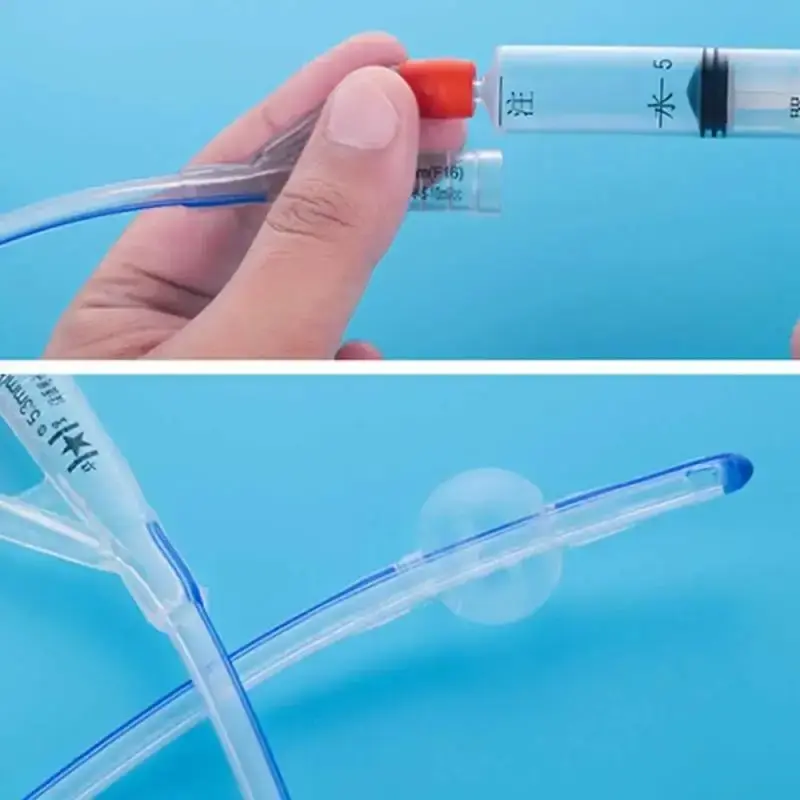 1 Piece 2 Way 3 Way Urinary Catheters Disposable Medical Silicone Foley Catheter Flushing Tube Teaching Consumables