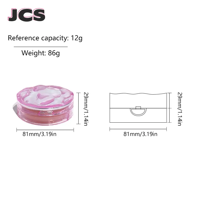 12g Empty Air Cushion Puff Box Portable Cosmetic Makeup Case Container With Powder Sponge Mirror For BB Cream Foundation