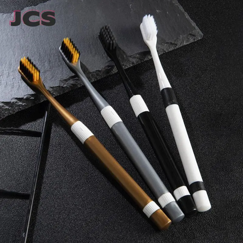 2 Pcs/Set Bamboo Charcoal Toothbrushes Ultra-Fine Soft Bristle Cleaning, Family Outfit Couple Adult Fine Bristle Toothbrush Set