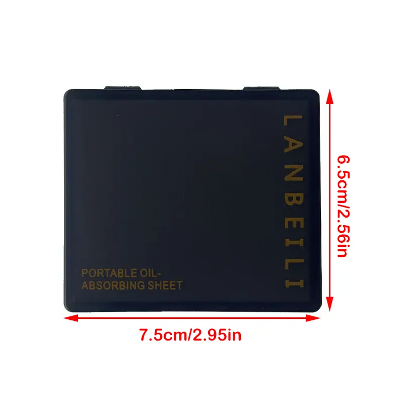 100pcs Bamboo Charcoal Oil-absorbing Paper For Facial Portable Oil Absorbing Paper With Mirror Case Women Facial Care Beauty