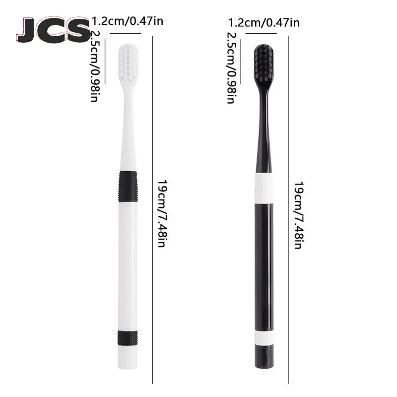 2 Pcs/Set Bamboo Charcoal Toothbrushes Ultra-Fine Soft Bristle Cleaning, Family Outfit Couple Adult Fine Bristle Toothbrush Set