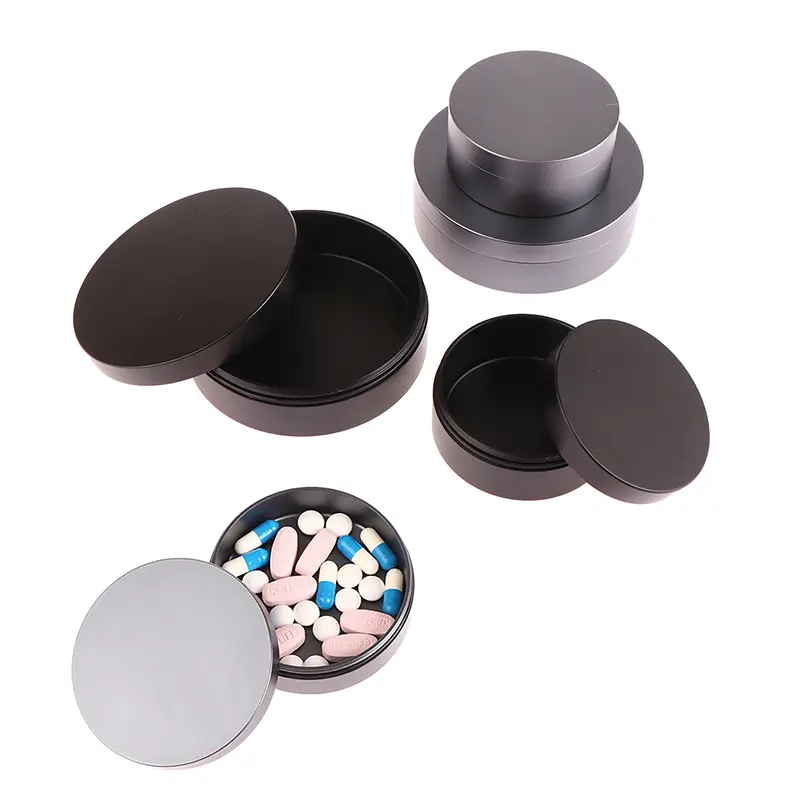 New Mini Waterproof Aluminum Alloy Sealing Bottle Outdoor EDC Survival Pill Box Container Capsule Pill Bottle Tank Case