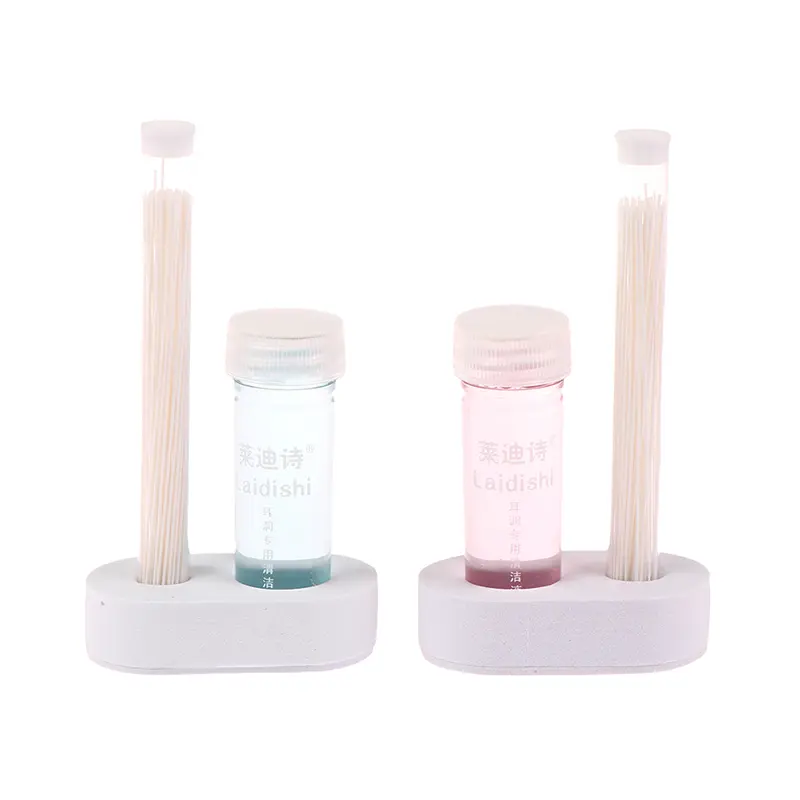 60pcs Ear Hole Cleaning Line Solution Disposable Pierced Ear Clean Care Liquid Tools Kit Earrings Descaling Earring Hole Cleaner
