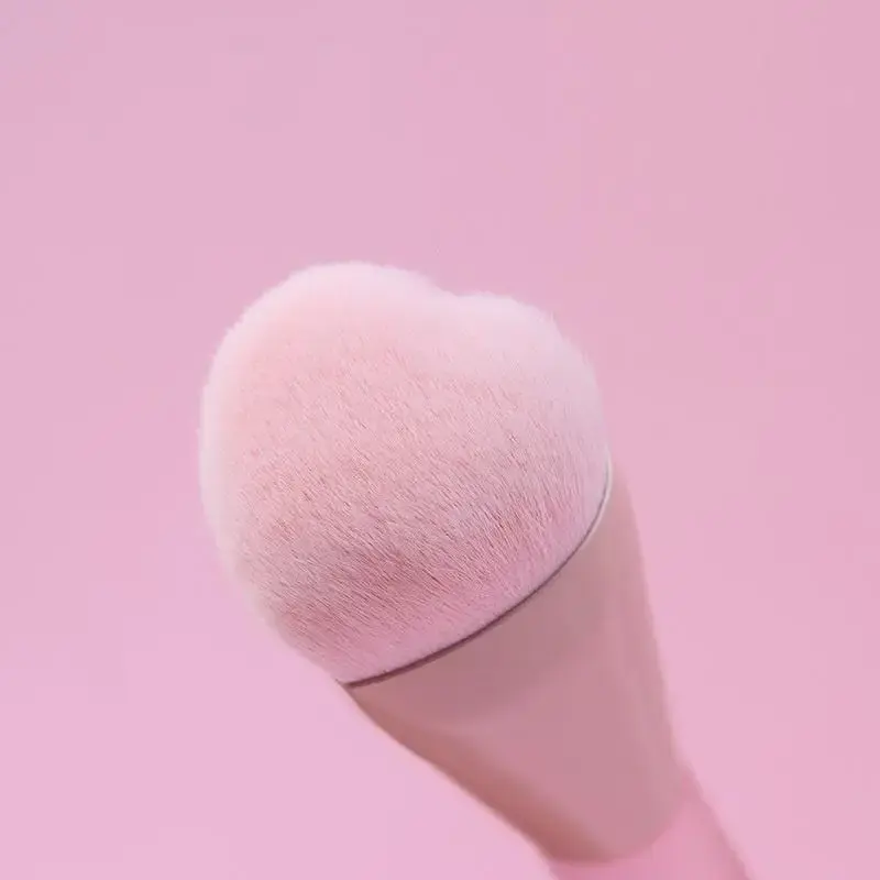 Heart-Shaped Foundation Brush Single Box Professional Makeup Artist Tool Perfect For Gift And Flawless Base Makeup Application