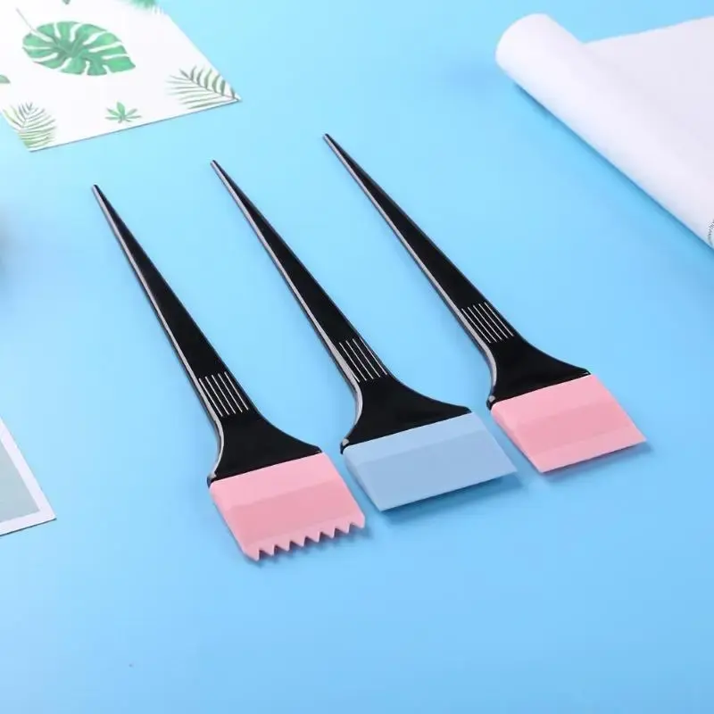 6pcs/Set Silicone Hair Dyeing Brush Colorful Spatula Brush Mixing Stirrer Kit For Hair Pro Salon Hairderssing Styling Tools