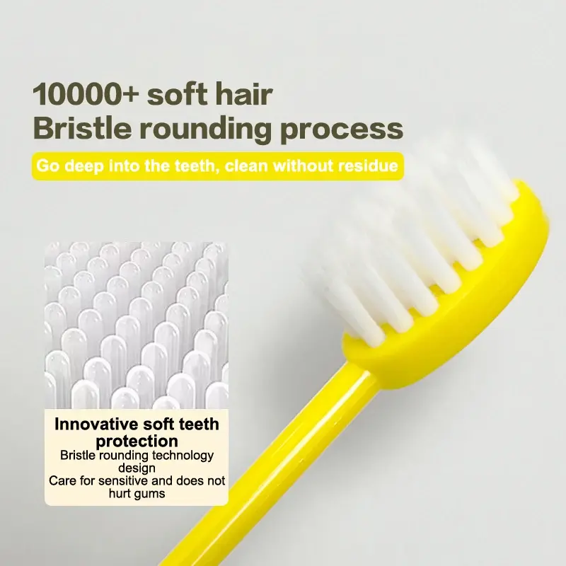 Mini Travel Toothbrush Foldable Portable Small Dental Brush Folding Traveling Adult Toothbrush In Transparent Candy Colors
