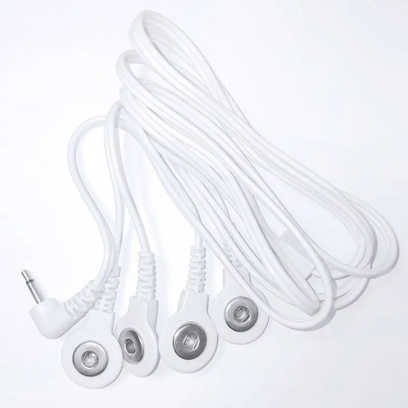 2-Way 2.35mm Plug Wires For Tens EMS Massager Electrical Nerve Muscle Stimulator Electrode Cable Line Wire For Electrode Pads