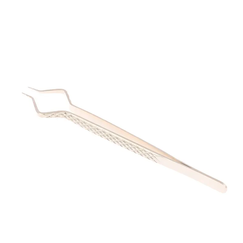 1pc Anti-Static Stainless Steel Tweezers High Precision Gold Curved Straight Lashes Fan Eyebrow Tweezers Nail Art Makeup Tools