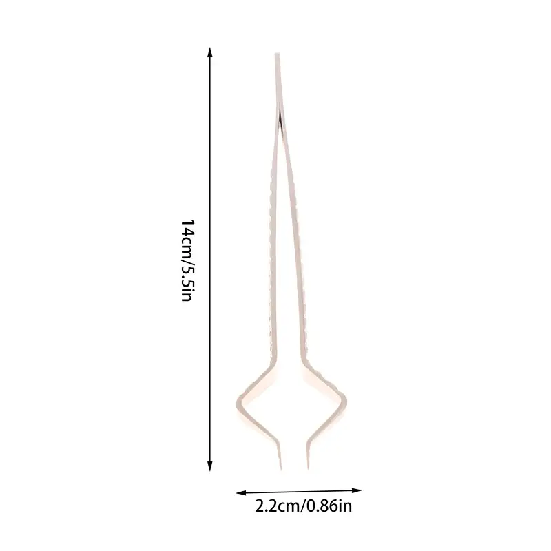 1pc Anti-Static Stainless Steel Tweezers High Precision Gold Curved Straight Lashes Fan Eyebrow Tweezers Nail Art Makeup Tools