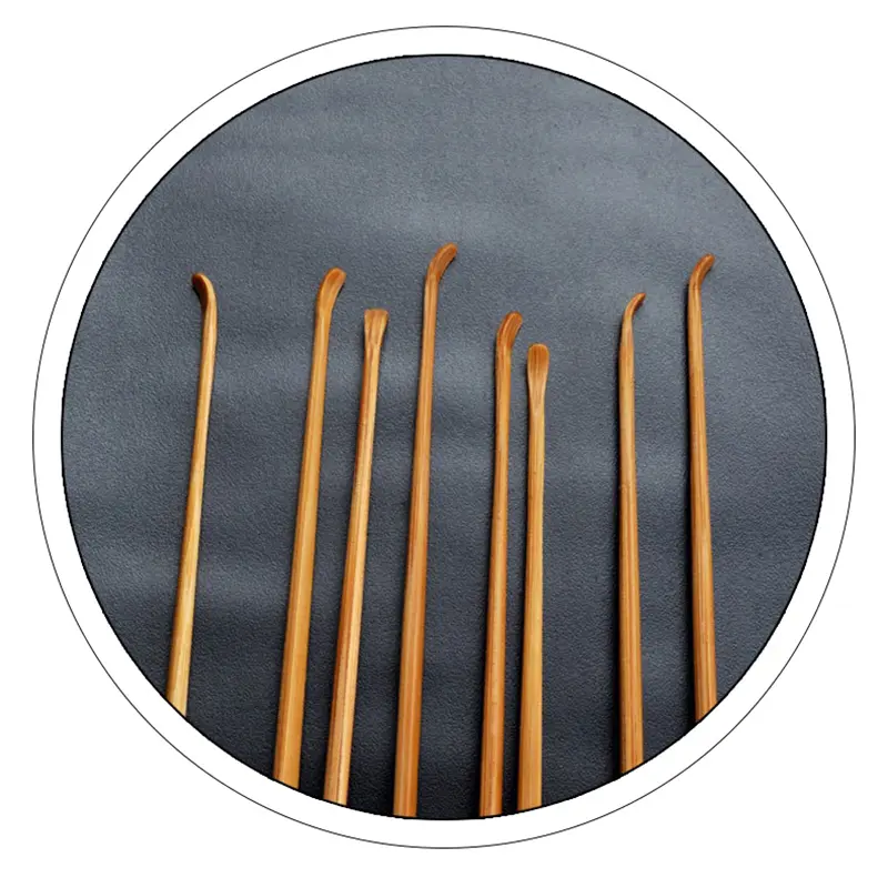 Bamboo Spoon Ear Pick Tool Polishing Round Bamboo Handle Ear Cleaner Ear Clearner Tools