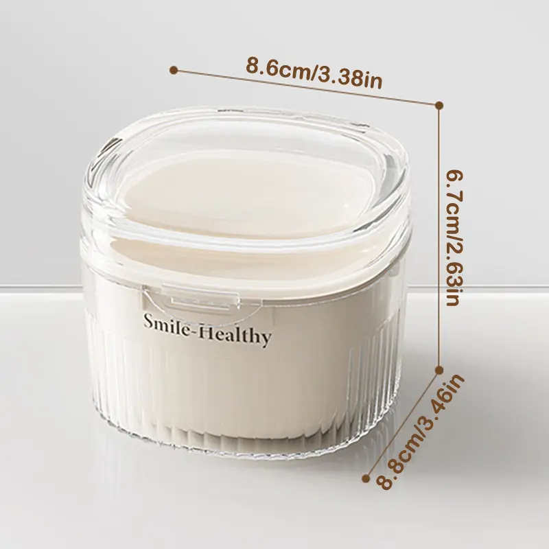 Orthodontic Retainer Braces Storage Box Soaking Invisible Teeth Denture Cleaning Tooth Storage Portable Belt Case