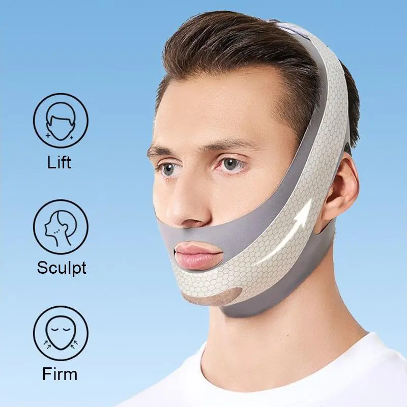 V Face Shaper Lift Massager Anti Wrinkle Red Soins De Double Chin Bandage Thin Face Care Beauty Health Slimming For Man
