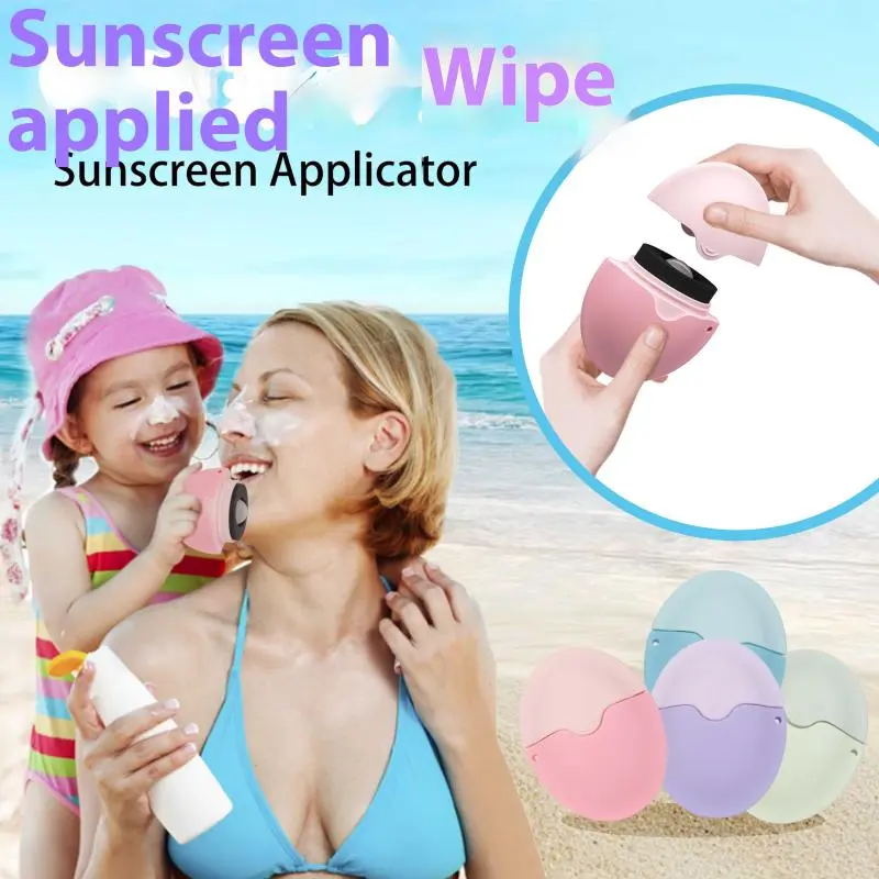 Silicone Suncream Roller Applicator Refillable Oval Isolation Lotion Cream Bottles Stitching Color Cosmetics Tool Travel