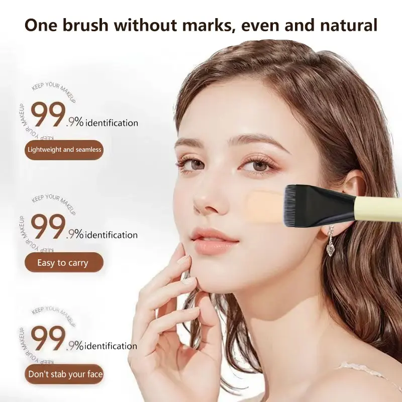 Double Ended Black Makeup Brushes Professional Multifunctional Foundation Blush Sculpting Liquid Cream Powder Cosmetic Tools