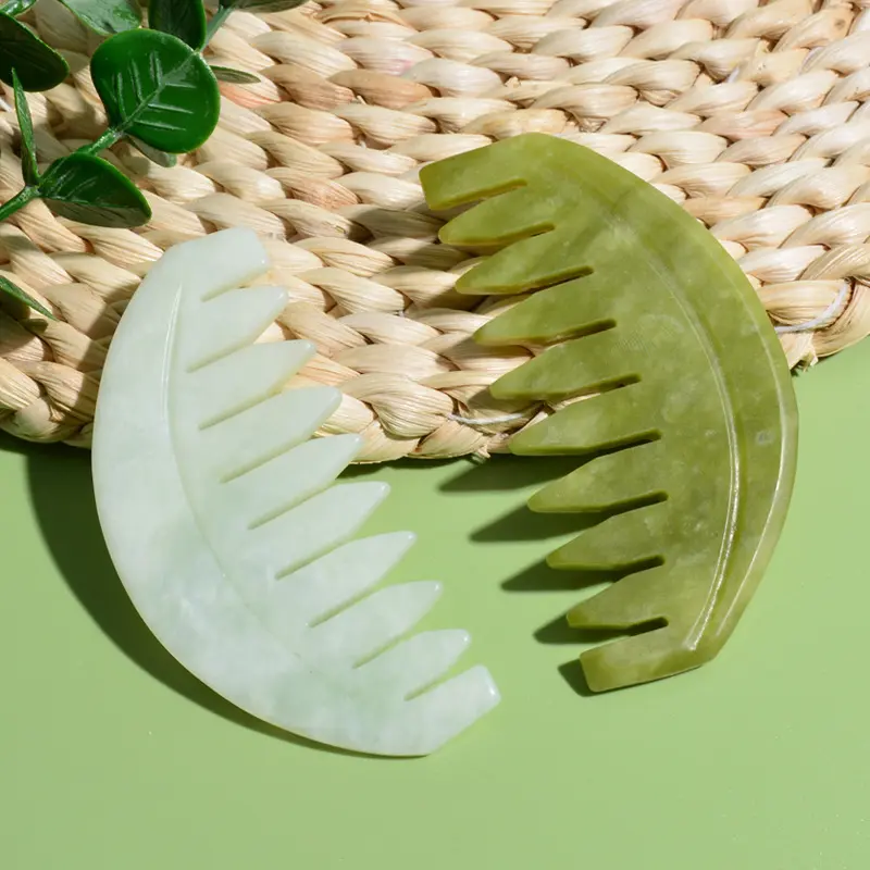 Natural Jade Stone Guasha Tools Massage Comb Body Acupuncture Stick Beauty Health Gouache Scraper Massager Face Slimmer